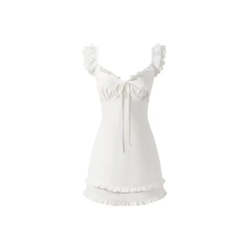 MO VOICE Платье экрю женское слиплатье