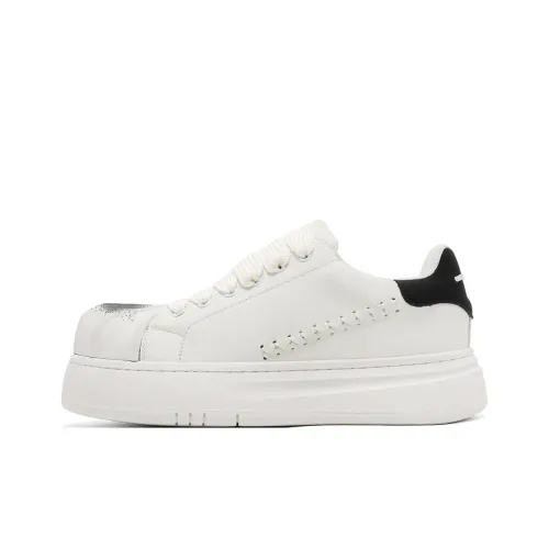 WEISHIBANGWEI визуально увеличивает рост Низкие кроссовки для скейтбординга Мужские Белые