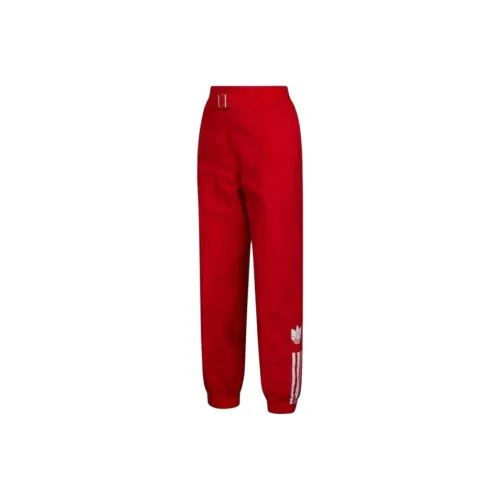 Adidas Originals Вязаные Брюки Тренировочные Женские Красные