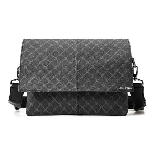 Mulinsen ПУ (полиуретан) Сумка через плечо Сумка на плечо Стандартная Мужская Черный с узором