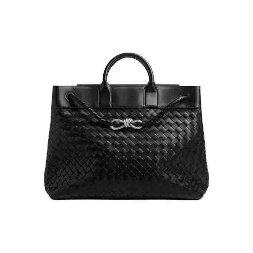 Bottega Veneta Andiamo series Сумка из коровьей кожи Мужская Черная
