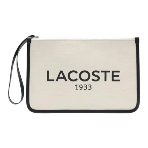 LACOSTE Хлопковый клатч женский белый