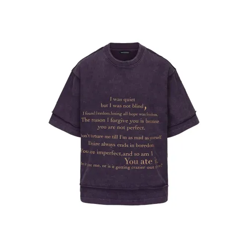 VANN VALRENCÉ Темно-фиолетовая унисекс футболка