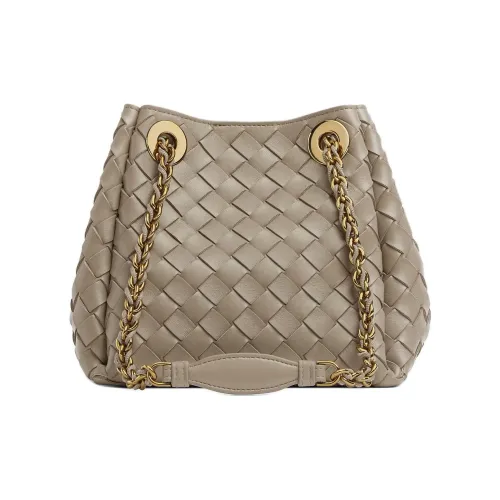 Bottega Veneta Intrecciato Овечья кожа Сумка через плечо Маленькая Женская Умбра