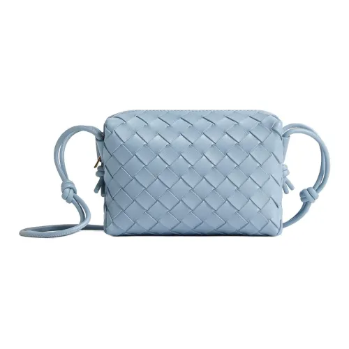 Bottega Veneta Loop Sheepskin Сумка через плечо Мини Женская Ледяной Синий