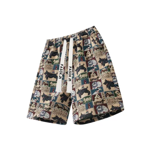 PASOK PA013 Вышивка Собака Унисекс Повседневные шорты