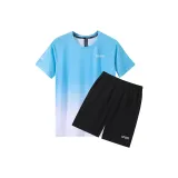 Топ "Дальний Небесный Лазурь" + Черные шорты