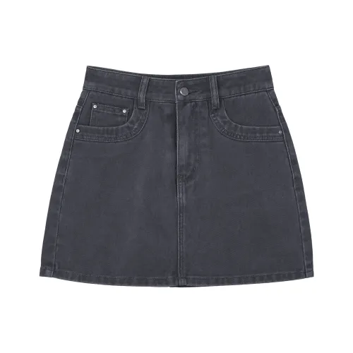 Fstudio Летний Корейский стиль A-линия Универсальный 100% хлопок Модный Джинсовые короткие юбки Женские