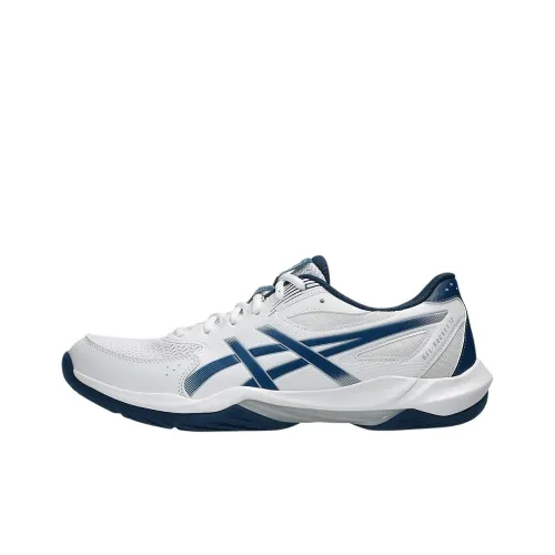 Asics Gel Rocket 12 Устойчивые к абразиву Низкие Кроссовки для тренировок Мужские Белый Синий