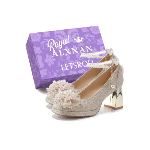 ALXNAN Грубый каблук Высокие каблуки Женские Шампанское