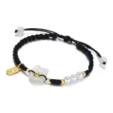 Котенок Peaceful Застежка Браслет-Шнурок - Черный Шнур (Одиночный)