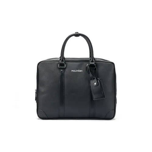 Mulinsen ПУ (полиуретан) Сумка для ноутбука сумка через плечо унисекс черный
