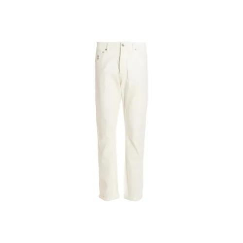 BRUNELLO CUCINELLI Белый Мужской Джинсы