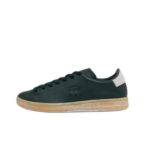 LACOSTE Carnaby Set Slip-resistant Abrasion-resistant Low Top Skateboard Shoes Women's Dark Green ЛАКОСТ Кернби Сет Противоскользящие Устойчивые к истиранию Низкие Кроссовки для скейтбординга Женские Темно-зеленые
