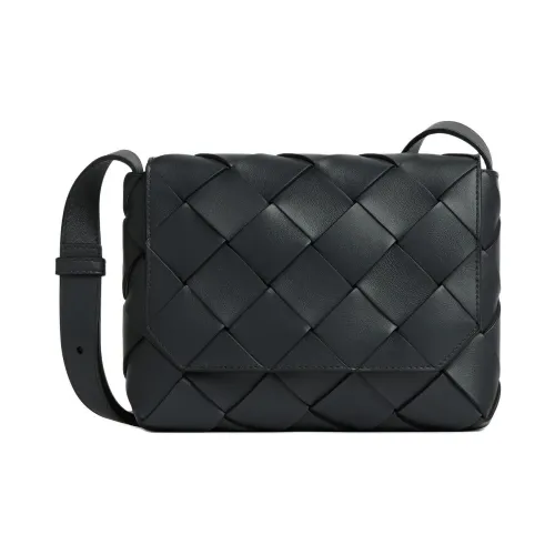 Bottega Veneta Diago Телячья кожа Сумка через плечо Маленькая Мужская Черная