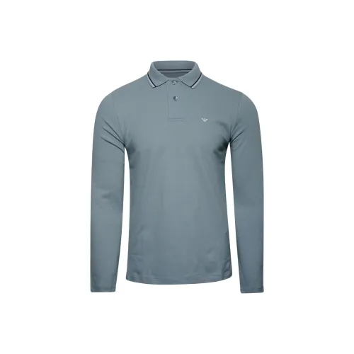EMPORIO ARMANI Поло Мужское Серебристо-Синий
