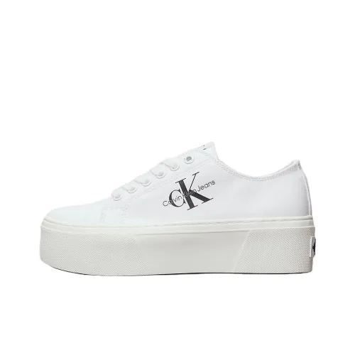 CKJ CALVIN KLEIN JEANS Низкие кеды женские белые