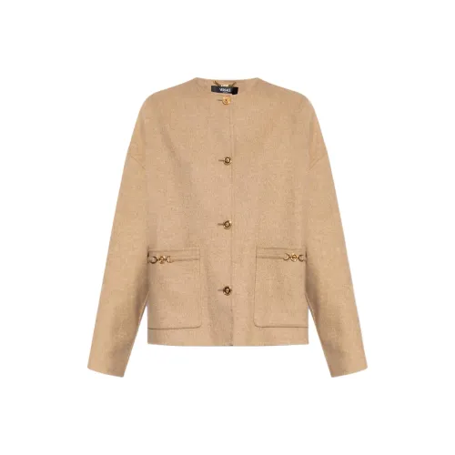 VERSACE Куртки и Пальто Женские Бежевые