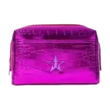 Кожа крокодила, розово-красный макияж, сумка