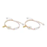 Котенок Peaceful Застежка Браслет-Шнурок - Розовый Шнур (1 Пара)