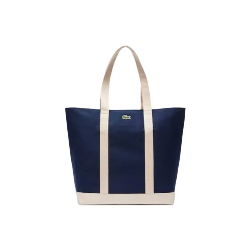 LACOSTE Переработанный Холст Сумка-тоут Сумка-тоут Сумка для покупок Женская Сумка Морской Синий