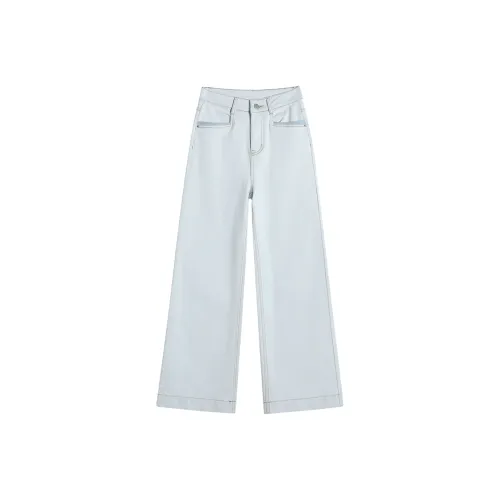 Garbege Небесно-голубой Ankle Длина Женские Джинсы