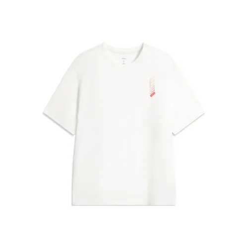 LINING Стандартный Белый Мужская T-Рубашка