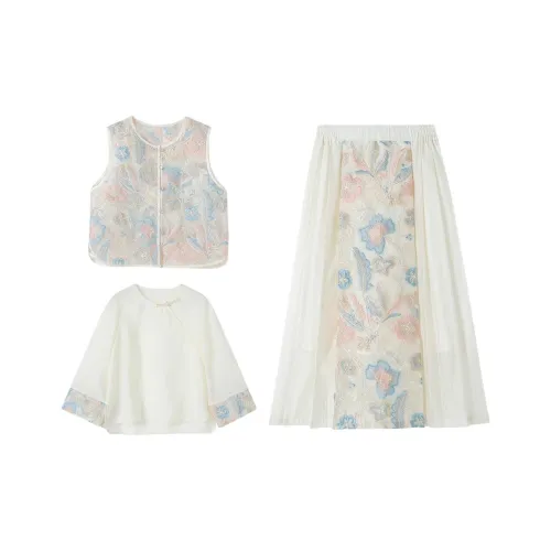 YUANYUAN GIRL Ханьфу Набор из 3 шт Цвет изображения Дети 3-7 лет