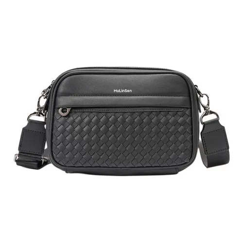 Mulinsen ПУ (полиуретан) Сумка через плечо Унисекс Черная