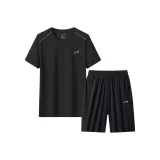 Комплект (черная футболка+черные шорты)