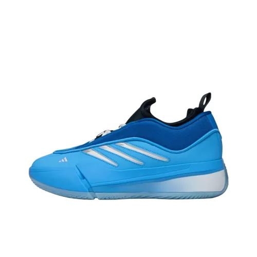 Adidas Dame 9 Slip Резистентный к истиранию Низкий топ Баскетбольные кроссовки Унисекс Синий