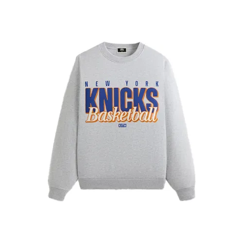 KITH x NBA New York Knicks Classic Vintage Nelson Crewneck Толстовка Мужской Светло-Пшеничный Серый