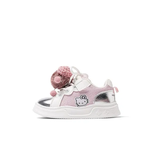 Hello Kitty Низкие кеды для скейтбординга для детей кожа розовый детский