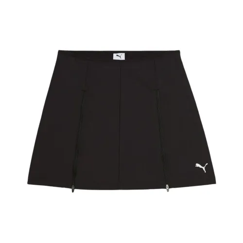 PUMA Черные Женские Повседневные Короткие Юбки