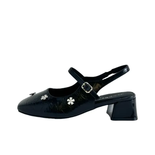 Shoe Lady Грубый каблук Туфли Мэри Джейн 4CM Женские