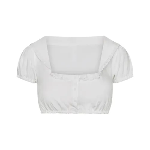 FRANKIES BIKINIS Белый Женские Короткие Топы