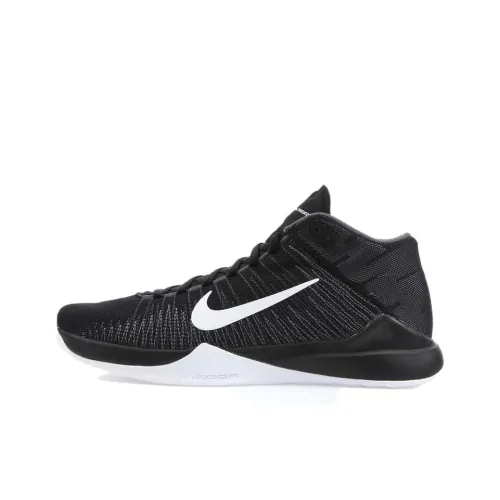 Nike Zoom Ascention Slip-resistant Abrasion-resistant High-top Basketball Shoes Men's Black Найк Zoom Ascention противоскользящие устойчивые к истиранию высокие топы баскетбольные кроссовки мужские черные