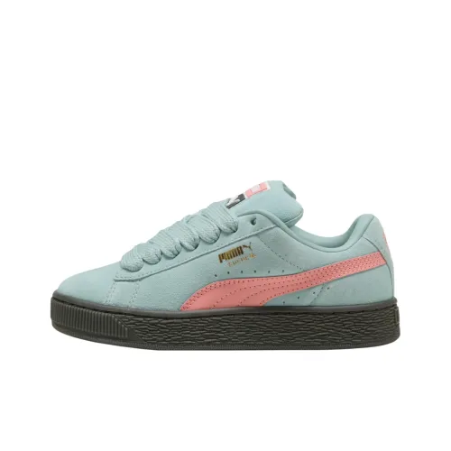 PUMA Suede XL Low Топ Детские Скейтбординги Мятно-зеленый Розовый Подростки