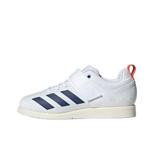 Adidas POWERLIFT 5 Противоскользящие устойчивые к истиранию низкие кроссовки для тренировок унисекс белые и синие