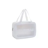 Прозрачная косметика, макияж, сумка -- белая Tubas