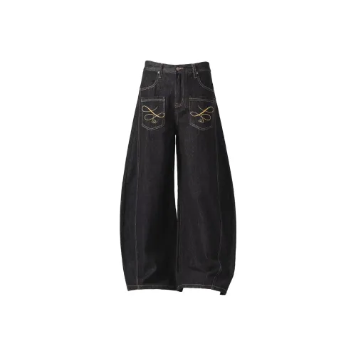 PANDA ADEVIL Черные Унисекс Джинсы