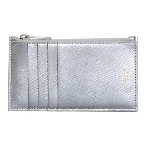 Celine Коровья кожа Держатель для карт Мужской Серебряный