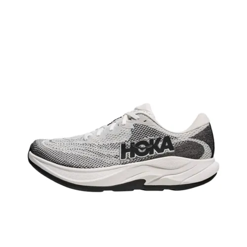 HOKA ONE ONE RINCON 4 Slip-resistant Abrasion-resistant Low-top Беговые кроссовки Мужские Черно-белые