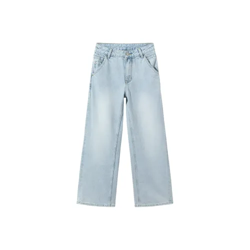 Ouyang Светло-синие Женские Джинсы