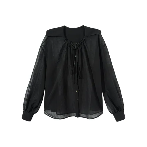 Ouyang Черные Женские Рубашки