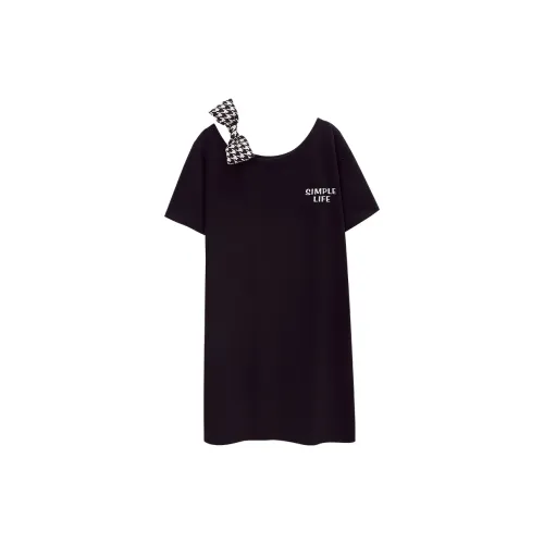 QIAOJIAREN Черные Женские Ночные сорочки