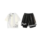 Белый топ+черные брюки