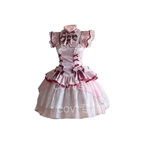 COVT Розовые Женские Лолита Платья