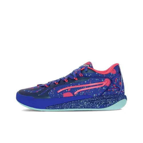 PUMA Stewie 4 Баскетбольные кроссовки Low Топ Синий/Розовый/Зеленый Женские