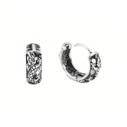 FOREVER MELODY Серьги из титанового стального сплава Мужские